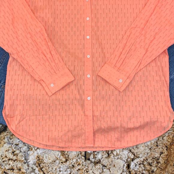 NWT LOFT Peach Relaxed Button Down Shirt - SMALL - Picture 4 of 8
